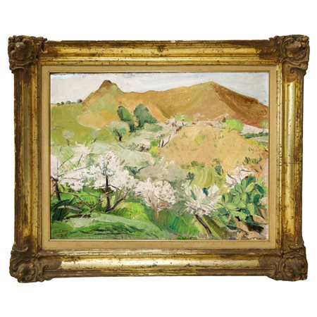 Carmelo Comes (Catania 1905 - Catania 1988)  - Paesaggio siciliano, 1957