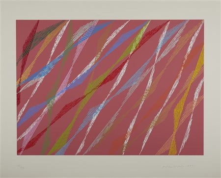 Piero Dorazio “Dalla cartella La ribambelle des Gobelins hommage à Michel Eugene Chevreul” 1992