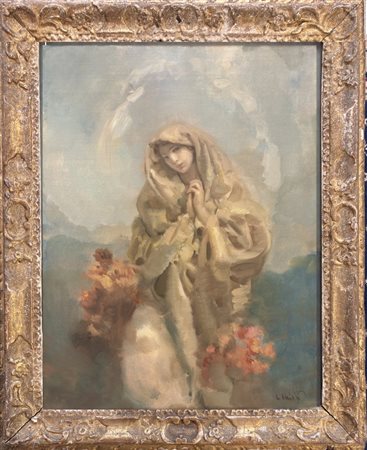 Ambrogio Alciati, Vercelli 1878, Milano 1929, "Madonna a mani giunte"