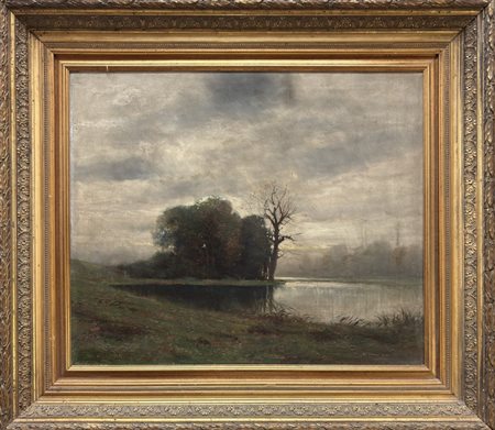Camillo Filippo Cabutti, Bossolasco 1860, Torino 1921, "Paesaggio"