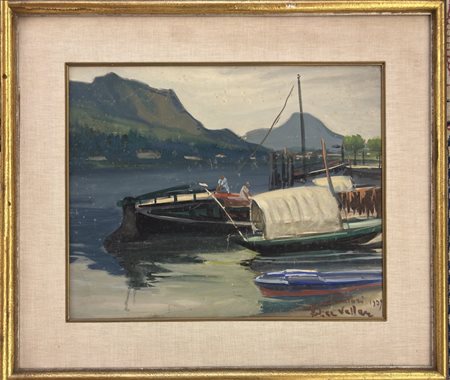 Felice Vellan, Torino 1889, Torino 1976, "Pescatori, lago Maggiore"