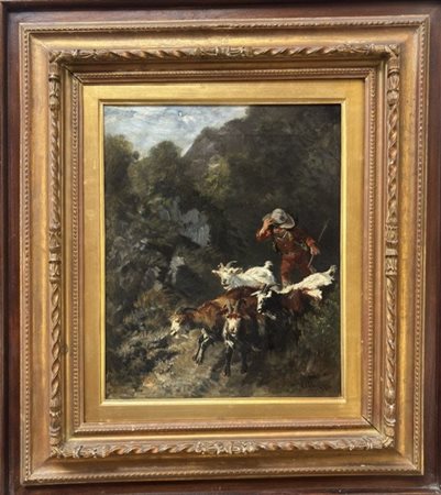 Giuseppe Palizzi, Lanciano (CH) 1812, Marlotte (Francia) 1888, "Incombe il temporale"