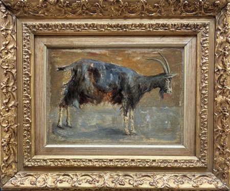 Filippo Palizzi, Vasto (CH) 1818, Napoli 1899, "La capretta"