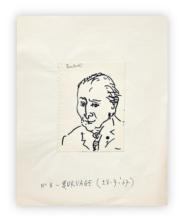 ORFEO TAMBURI (1910-1994) - Senza Titolo (Portrait de Survage), 1967