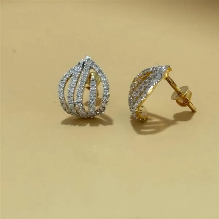 ORECCHINI A CERCHIO IN ORO GIALLO 18K CON DIAMANTI 0.63 CT - DOC-0012238-0001