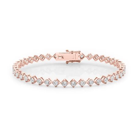 BRACCIALE TENNIS IN ORO ROSA 14K CON DIAMANTI 1.53 CT - DOC-0034561-0016