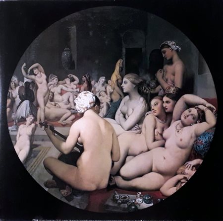 INGRES JEAN AUGUSTE DOMINIQUE Montauban (Francia) 1780 Le Bain Turc Off set...