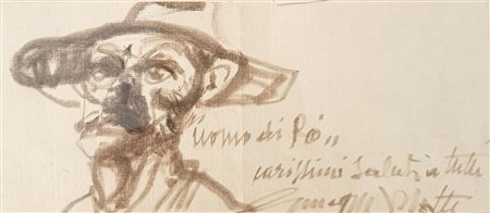 MOTTI GIUSEPPE Arena Po (Pv) 1908 Senza titolo Disegno su carta 8,00x17,00...