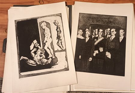 CROCIANI NINO Civitella di Romagna (Fc) 1930 Senza Titolo 1973 Due incisioni...