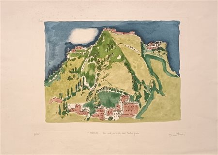 TAMBURI ORFEO Jesi (An) 1910 Taormina - la collina vista dal teatro greco...