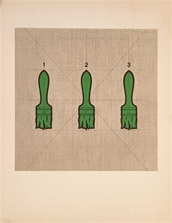STEFANONI TINO Lc (Lecco) 1937 I pennelli 1974 4 colori offset 28,00x22,00...