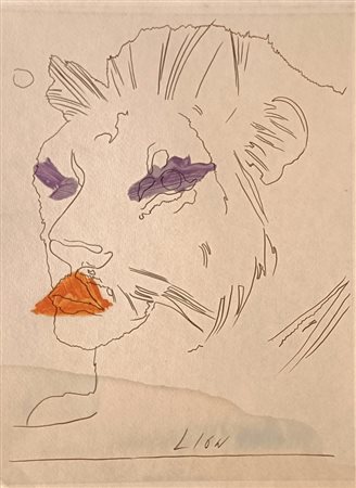 WARHOL ANDY Pittsburg (Stati Uniti) 1928 Il leone 1975 Riproduzione...