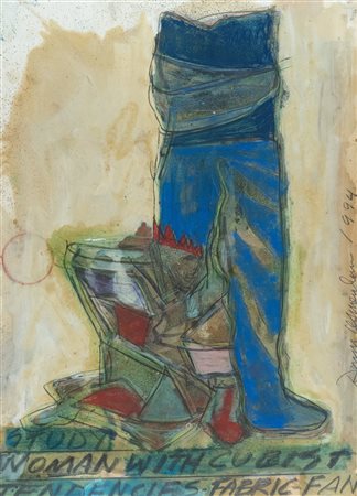 Dennis Oppenheim (Electric city, 1938 - New York, 2011) Study: Woman with...