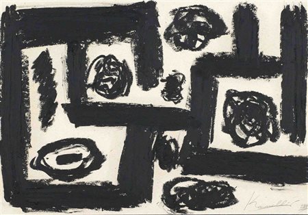 Jannis Kounellis (Atene, 1936 - Roma, 2017) Senza titolo 2001 Catrame su...