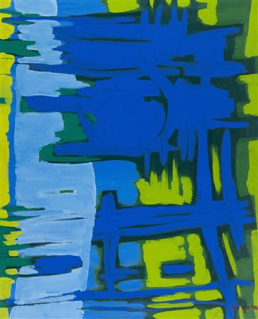 Antonio Corpora (Tunisi, 1909 - Roma, 2004) Marina di Livorno 1973 Olio su...