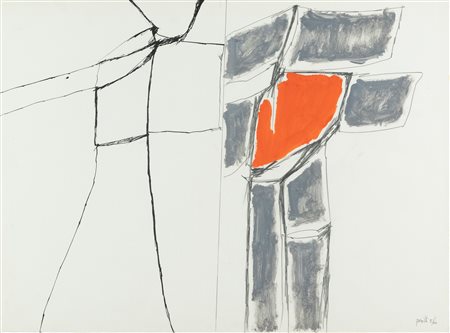 Achille Perilli (Roma, 1927 - 2021) Senza titolo 1966 Inchiostro, matita e...