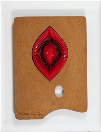Alberto Biasi (Padova, 1937) Tavolozza dell'Artista... Cinetico 1989 Lamelle...