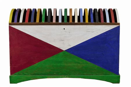 Mario Ceroli (Castelfrentano (Ch), 1938) Baule 1973 Baule in legno di abete...