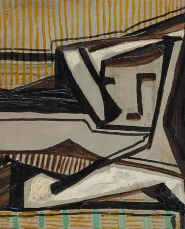 Mario Radice (Como, 1898 - Como, 1987) Composizione P.E.L 1931 Olio su carta...