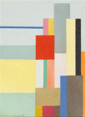 Carla Prina (Como, 1911 - La Douvaz, 2008) Senza titolo 1983 Olio su cartone...