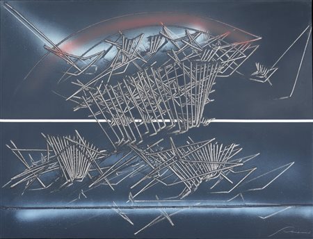 Emilio Scanavino (Genova, 1922 - Milano, 1986) La Grande Pioggia 1982 Olio su...