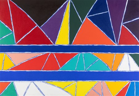 Piero Dorazio (Roma, 1927 - 2005) Senza titolo 1973 Olio su tela cm. 90x130,5...