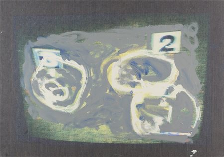 Mario Schifano (Homs, 1934 - Roma, 1998) Pagina LXV 1996 Acrilico su stampa...