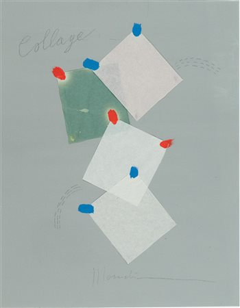 Aldo Mondino (Torino, 1938 - Torino, 2005) Collage Olio e collage su cartone...