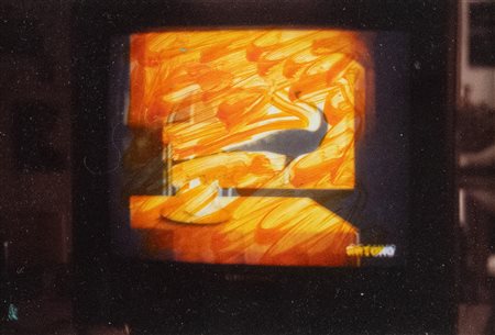 Mario Schifano (Homs, 1934 - Roma, 1998) Monitor 1990-97 Fotografia ritoccata...