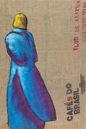 Hannu Palosuo (Helsinki, 1966) Tomorrow never knows 2014 Olio su sacco di...