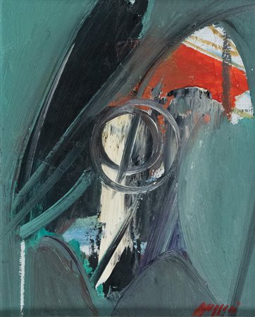 Piero Ruggeri (Torino, 1930 - Torino, 2009) Napoleone 1973 Olio su masonite...