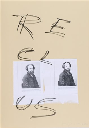Giuseppe Chiari (Firenze, 1926 - 2007) Reclus 2000 Tecnica mista e collage su...