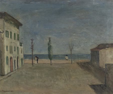 Mauro Reggiani (Nonentola (Mo), 1897 - Milano, 1980) Riviera 1932 Olio su...