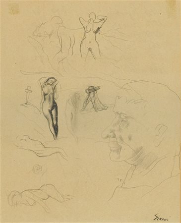 Mario Sironi (Sassari, 1885 - Milano, 1961) Figure Seconda metà anni '20...