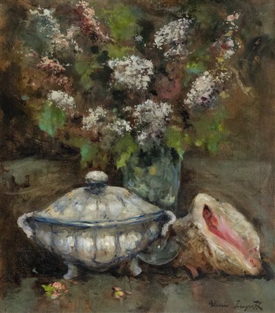 Alessio Issupoff (Vjatka (Rus), 1889 - Roma, 1957) Natura Morta Olio su tela...