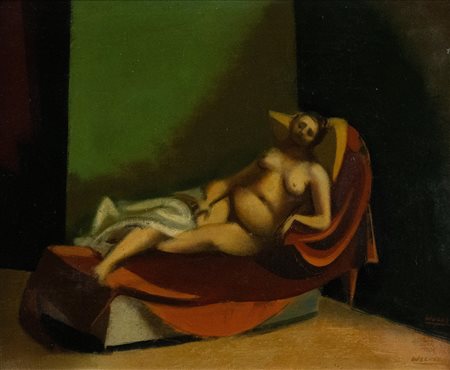 Nicolas Wacker (1897 - 1987) Repos Olio su tela cm. 35x41 Firme in basso a...