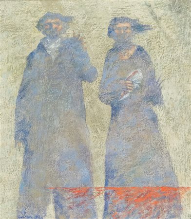 Giampaolo Talani (San Vincenzo, 1955 - Pisa, 2017) Due ombre blu 2008 Olio su...