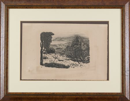 Pierre Bonnard (Fontenay aux Roses, 1867 - Le Cannet, 1947) Paesaggio nel sud...