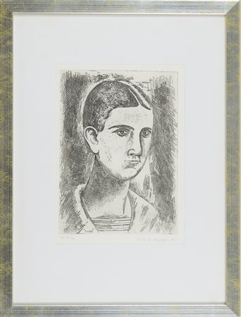 Carlo Carrà (Quargnento (Al), 1881 - Milano, 1966) Testa di ragazzo 1922...