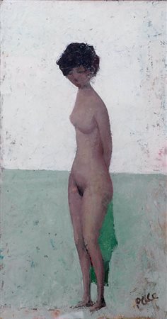 PAOLO PACE(Tolentino 1914–1961)Piccolo nudo1955Olio su tavola, cm 20 x...