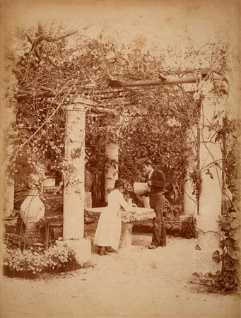 Baron Wilhelm von Gloeden (1856 - 1931)  - Cortile siciliano, Taormina, 1900s/1910s