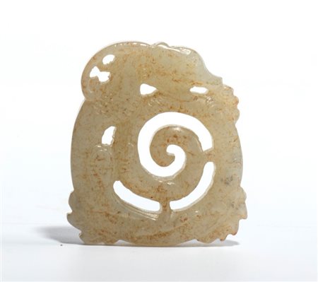  
Ornamento pendente in giada, Cina dinastia Qing, XVIII secolo
 cm4,5Xcm4