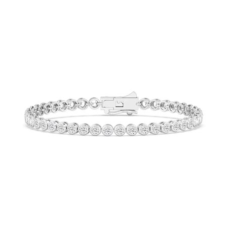 BRACCIALE TENNIS IN ORO BIANCO 14K E DIAMANTI (5.10 CT)