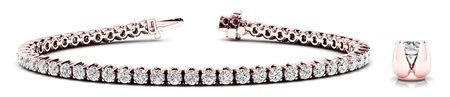 BRACCIALE TENNIS IN ORO ROSA 14K E DIAMANTI (2.45 CT)