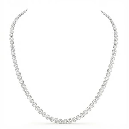 COLLANA TENNIS IN ORO BIANCO 14K CON 89 DIAMANTI LAB GROWN 16.00 CT (41 CM) - DOC-0039364-0002