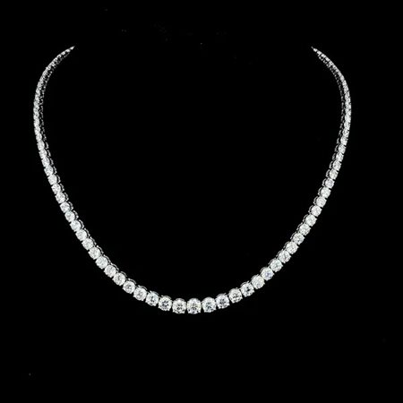 COLLANA TENNIS IN ORO BIANCO 18K CON 119 DIAMANTI LAB GROWN 17.15 CT (41 CM) - DOC-0039328-0002