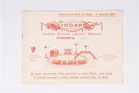 Ingap - Listino prezzi II° Semestre 1932, 1932