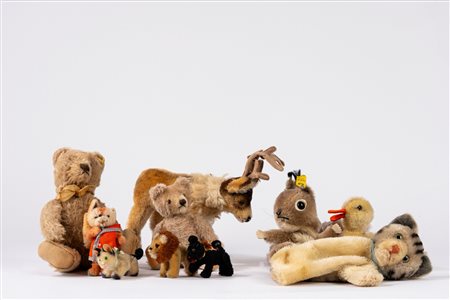 Steiff - Lotto animali in peluche, 1940-1960