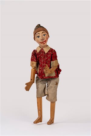 A.N.I. (autore non identificato) - PINOCCHIO burattino in legno, 1920s