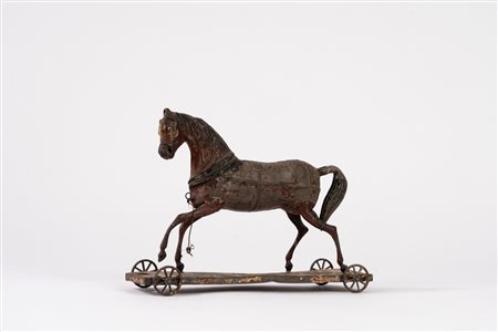 Marklin - CAVALLO su ruote latta, 1800s